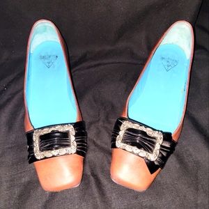 Vintage Vogs with pilgrim buckle